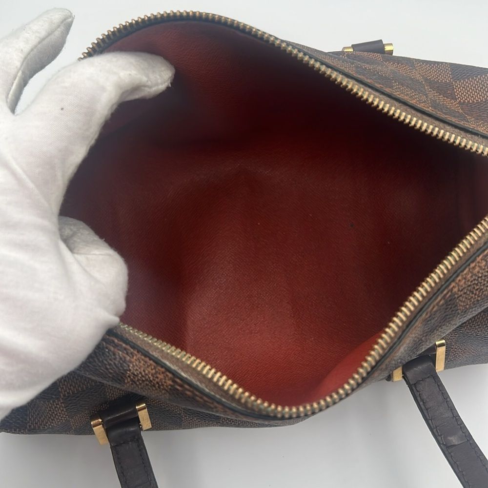 LOUIS VUITTON VINTAGE PAPILLON 26 DAMIER EBENE HANDBAG PURSE - Picture 13 of 14